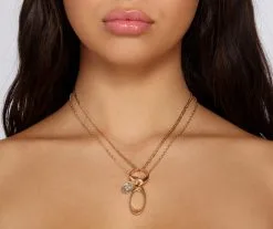 Windsor. Ring Charm Necklace Set