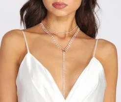 Windsor. Drop Stone Lariat Choker Necklace -Formal Dresses Online Shop 07002 0241 1
