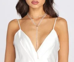 Windsor. Drop Stone Lariat Choker Necklace -Formal Dresses Online Shop 07002 0241 2
