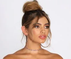 Windsor. My Vibez Rhinestone Choker Necklace Set