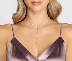 Windsor. Clustered Rhinestone Choker Lariat Necklace -Formal Dresses Online Shop 07002 0287 1 dd57358c 1da1 46c9 9ba9 4e3bcdb8bd4d