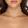 Windsor. Pull Through Rhinestone Choker Set