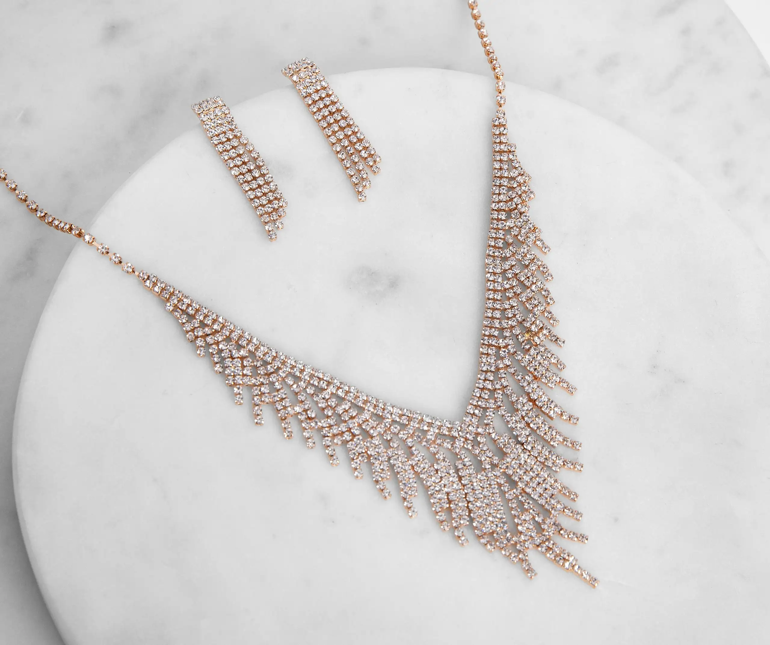 Windsor. All Dolled Up Rhinestone Fringe Necklace Set 4 Windsor. All Dolled Up Rhinestone Fringe Necklace Set - Image 2