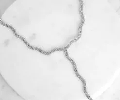 Windsor. Let's Get Wavy Rhinestone Lariat Choker Necklace -Formal Dresses Online Shop 07002 0349 6 bc9ea1c6 5d76 4cda b67d c90302d8e913