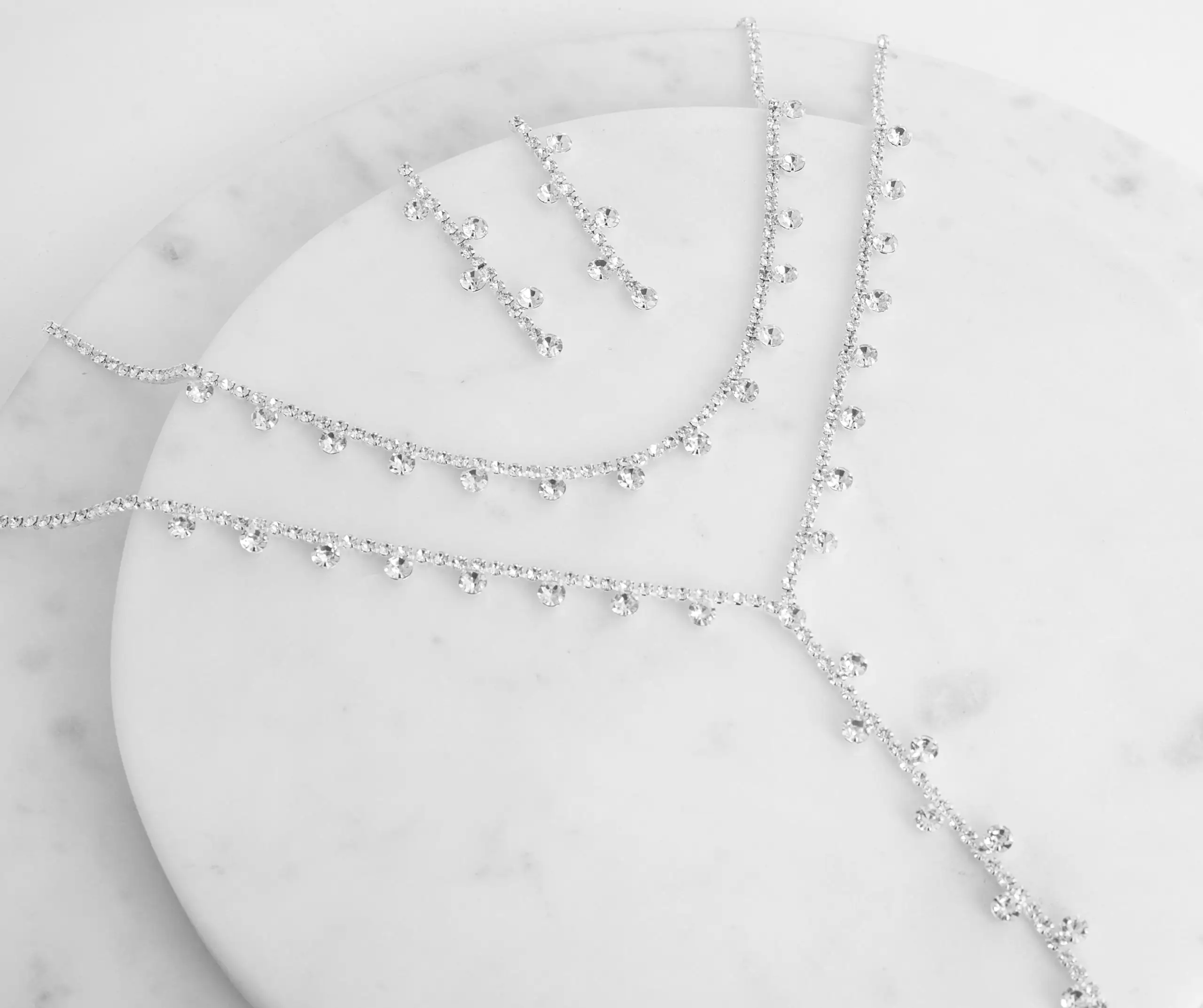 Windsor. Irreplaceable Rhinestone Lariat Necklace + Earring Set 4 Windsor. Irreplaceable Rhinestone Lariat Necklace + Earring Set - Image 2