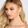Windsor. Always Elegant Rhinestone Collar Necklace + Earring Set 1 Windsor. Always Elegant Rhinestone Collar Necklace + Earring Set -Formal Dresses Online Shop 07002 0455 1