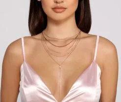 Windsor. Trendy Chic Layered Lariat Necklace