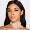 Windsor. So Luxe Five Row Rhinestone Choker 2 Windsor. So Luxe Five Row Rhinestone Choker -Formal Dresses Online Shop 07002 0651 1