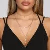 Windsor. Lady Luxe Four Row Rhinestone Lariat Necklace 1 Windsor. Lady Luxe Four Row Rhinestone Lariat Necklace -Formal Dresses Online Shop 07002 0711 2