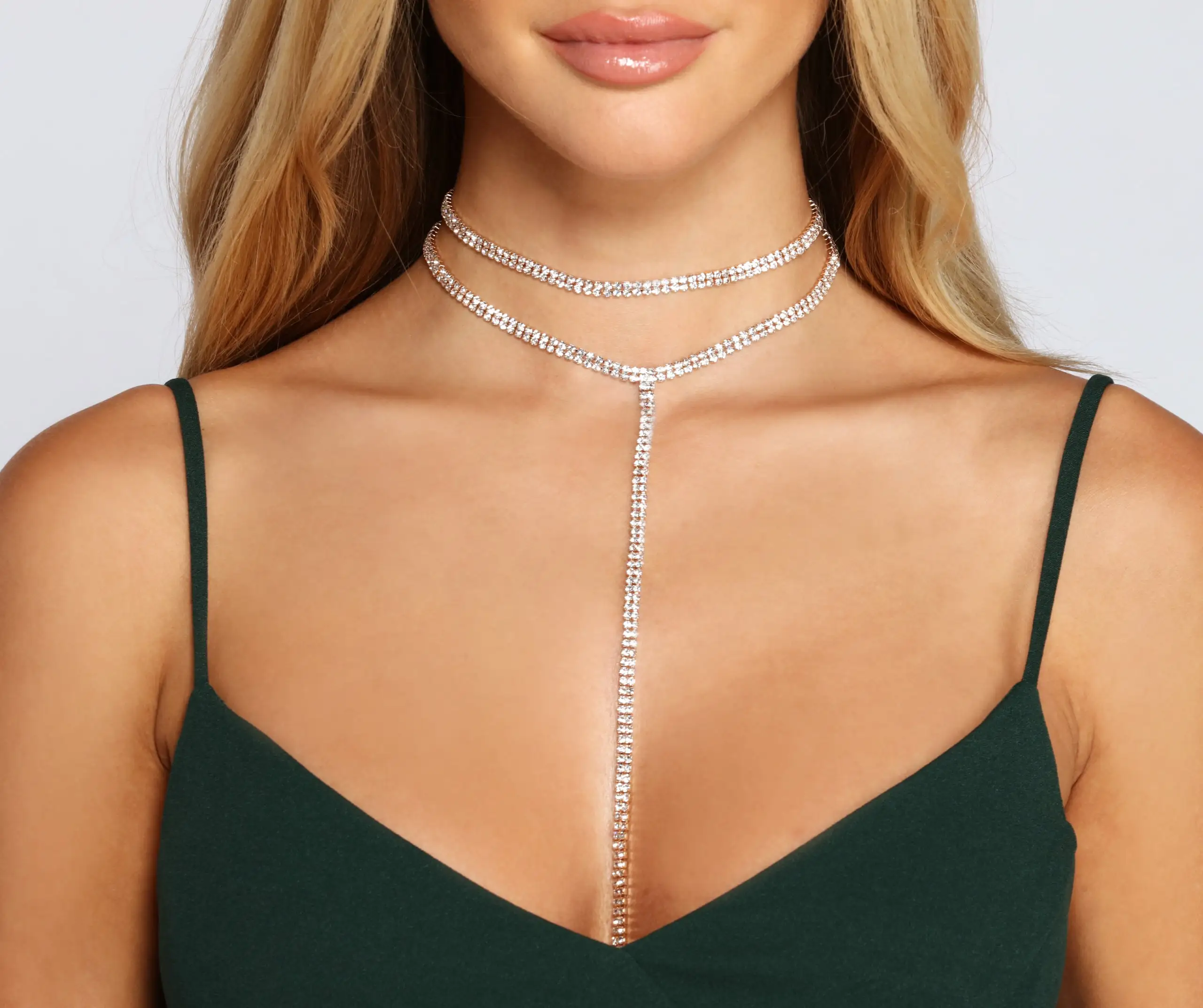 Windsor. The Glam Life Rhinestone Choker Set 3 Windsor. The Glam Life Rhinestone Choker Set