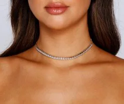 Windsor. Subtle Glam Rhinestone Choker