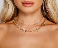 Windsor. Bringing The Charm Butterfly Choker Set