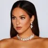 Windsor. Elegance Rhinestone Leaf Necklace And Earrings Set -Formal Dresses Online Shop 07002 0923 1 3a0da2fc bedb 4d49 9da5 dc6a797713ed