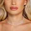 Windsor. Dainty Layered Rhinestone Choker Necklace -Formal Dresses Online Shop 07002 0925 1