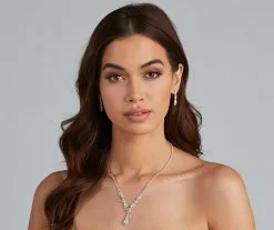 Windsor. Statement Rhinestone Teardrop Necklace Set 8 Windsor. Statement Rhinestone Teardrop Necklace Set -Formal Dresses Online Shop 07002 0999 1