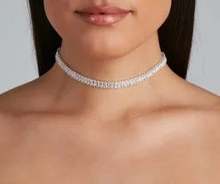 Windsor. Major Glow Cubic Zirconia Baguette Choker