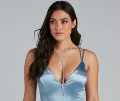 Windsor. Kiss My Jewels Rhine Lariat And Studs