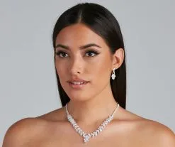 Windsor. Gleam And Glow Cubic Zirconia Necklace And Earrings Set