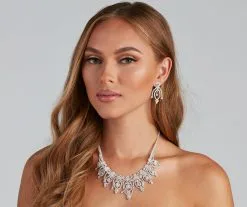 Windsor. Stunning And Luxe Necklace And Earrings Set