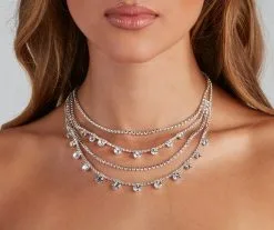 Windsor. Gorgeous Sparkle Layered Necklace