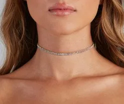 Windsor. Classy Two Row Rhine Choker