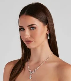 Windsor. Elegance Is Bliss Teardrop Necklace Set