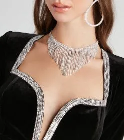 Windsor. For The Fringe Rhinestone Choker