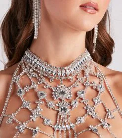 Windsor. Glam In My Eyes Halter Necklace -Formal Dresses Online Shop 07002 1356 8 1