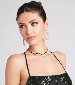 Windsor. In The Mood For Glamour Gemstone Choker Necklace