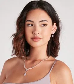 Windsor. Radiant Mood Gemstone Necklace And Earrings Set