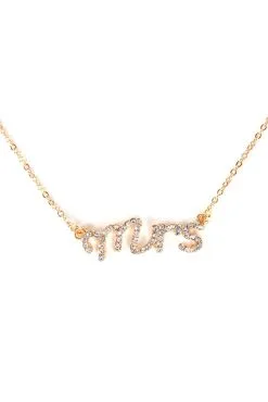 Windsor. Mrs Script Rhinestone Necklace -Formal Dresses Online Shop 07002 5162 3
