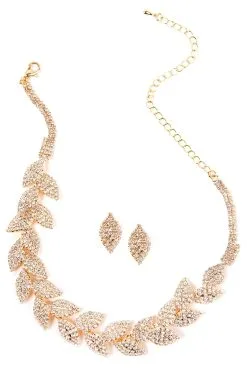 Windsor. Rhinestone Leaf Collar And Stud Earrings -Formal Dresses Online Shop 07002 5205 2 14af8f9e deaf 4e21 bdf6 f4d3204ab7bc