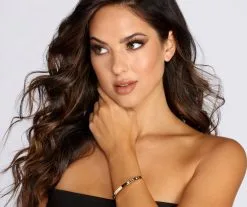 Windsor. Sleek Rhinestone Bangle Bracelet