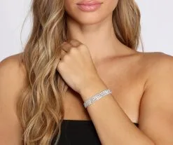 Windsor. Love Yourself Rhinestone Bracelet