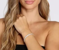 Windsor. Rows Of Rhinestones Cuff