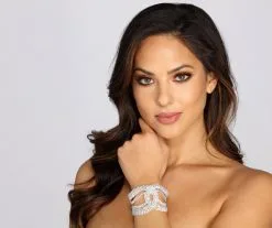 Windsor. Not Playin' Around Rhinestone Statement Bracelet