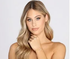 Windsor. Dainty Rhinestone Hand Chain