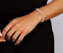 Windsor. Charming Cubic Zirconia Baguette Bracelet