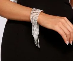Windsor. Fab Rhinestone Fringe Cuff