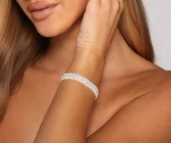 Windsor. Three Row Cubic Zirconia Bracelet