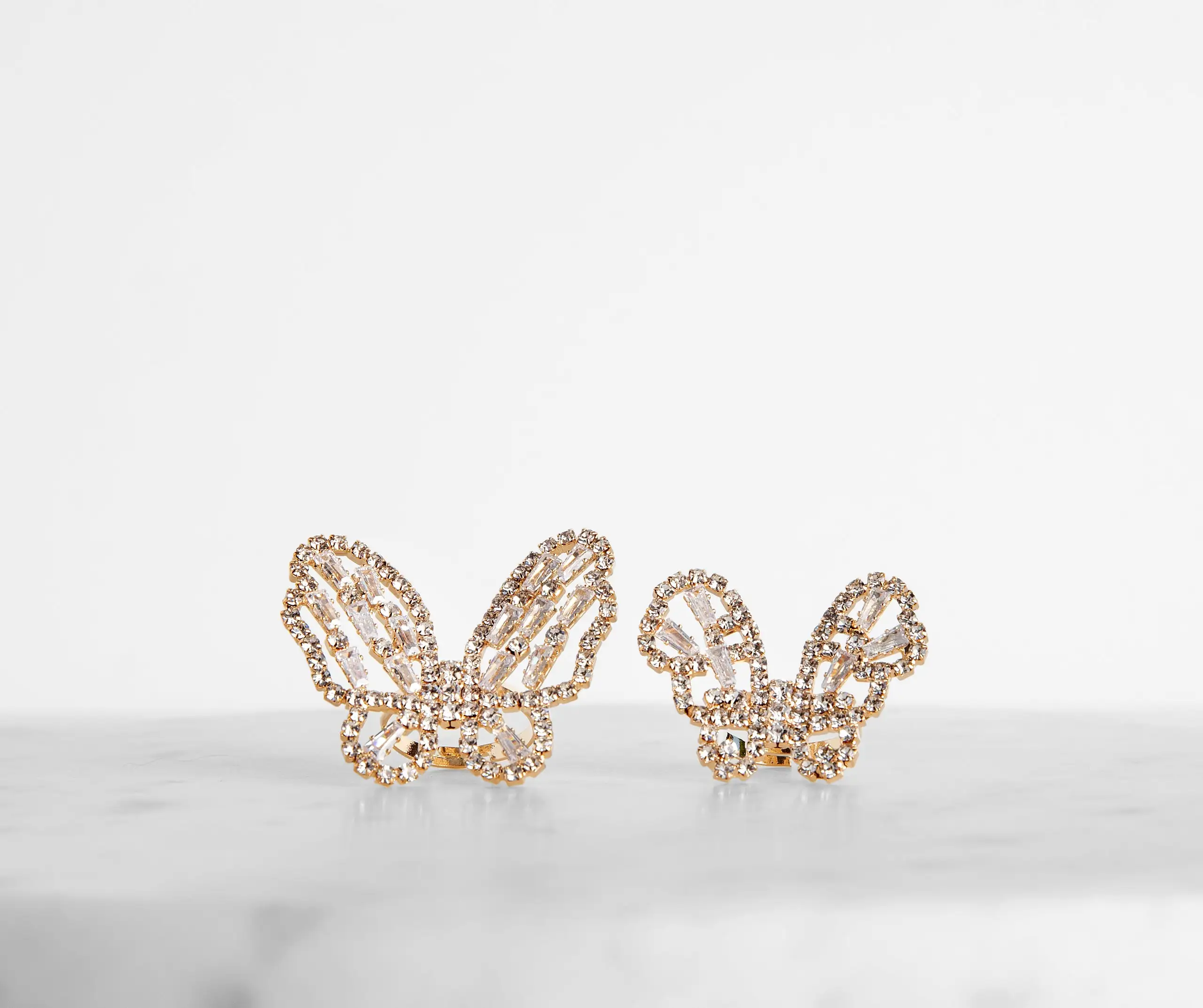 Windsor. Butterfly Rhinestone Ring Set 4 Windsor. Butterfly Rhinestone Ring Set - Image 2