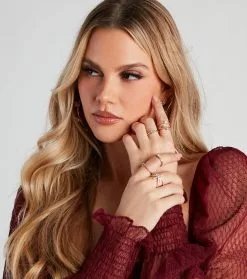 Windsor. Everyday Glam Rhinestone Ring Set