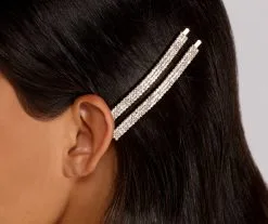 Windsor. Enchanting Two Pack Rhinestone Bobby Pins