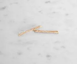 Windsor. Dainty 2 Pack Rhinestone Bobby Pin Set -Formal Dresses Online Shop 07006 0167 6