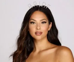 Windsor. Here's Comes The Bride Rhinestone Headband