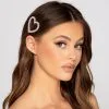 Windsor. Rhinestone Heart Barrette -Formal Dresses Online Shop 07006 0242 1