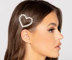 Windsor. Rhinestone Heart Barrette -Formal Dresses Online Shop 07006 0242 2
