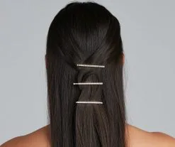 Windsor. Rhinestone Bobby Pins Four-Pack