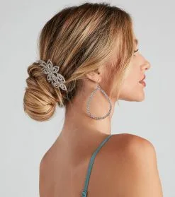 Windsor. Floral Swoon Rhinestone Hair Comb