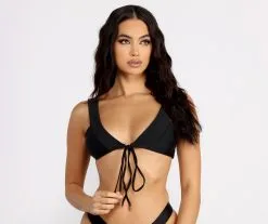 Windsor. Endless Vacation Tie Front Swim Top